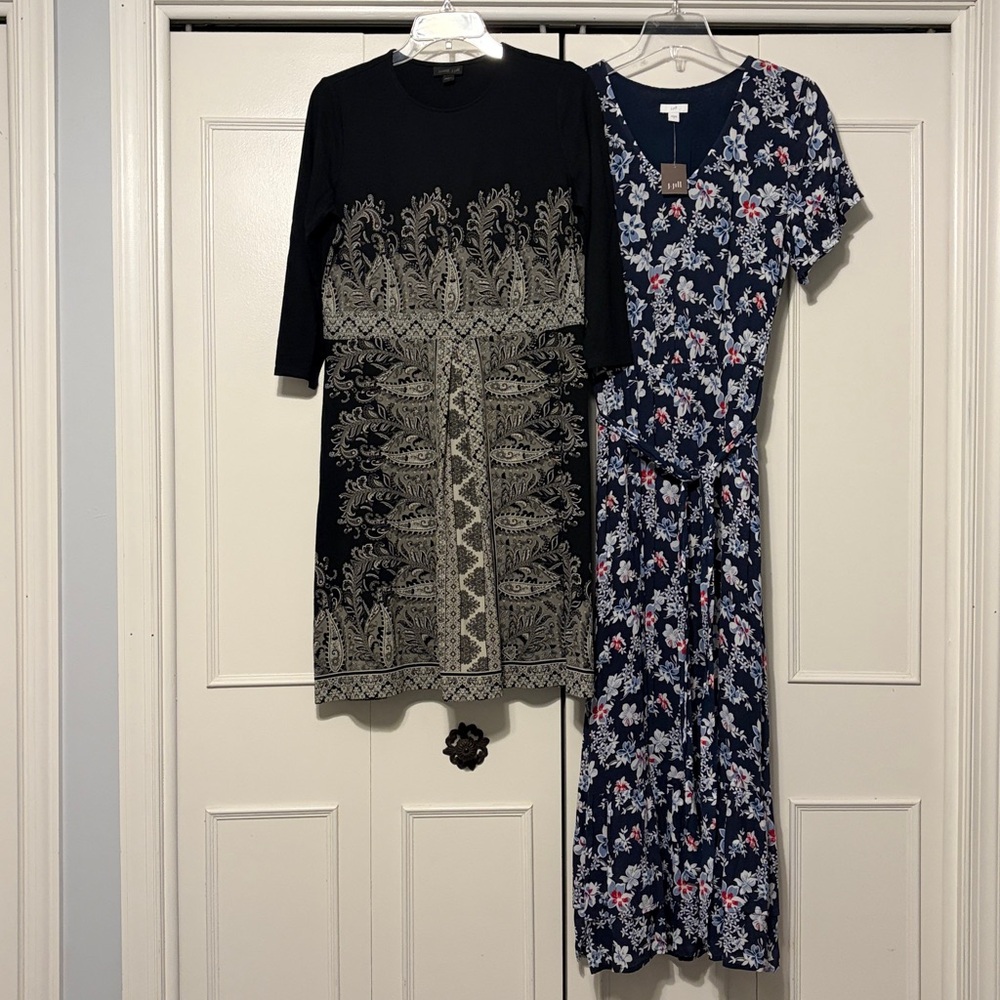 J. Jill Short n Long (black n blue) Dress Duo